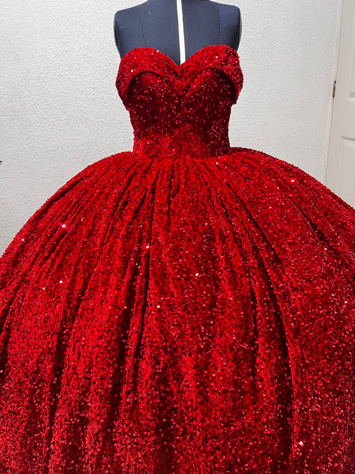 Vestido rojo lentejuelas